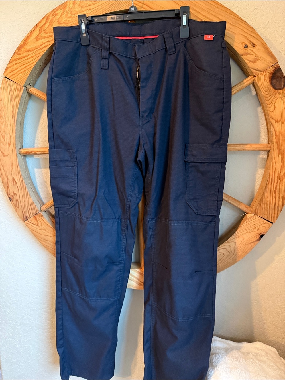 Men's Dark Blue Bulwark FR Cargo Pants with Multiple Utility Pockets